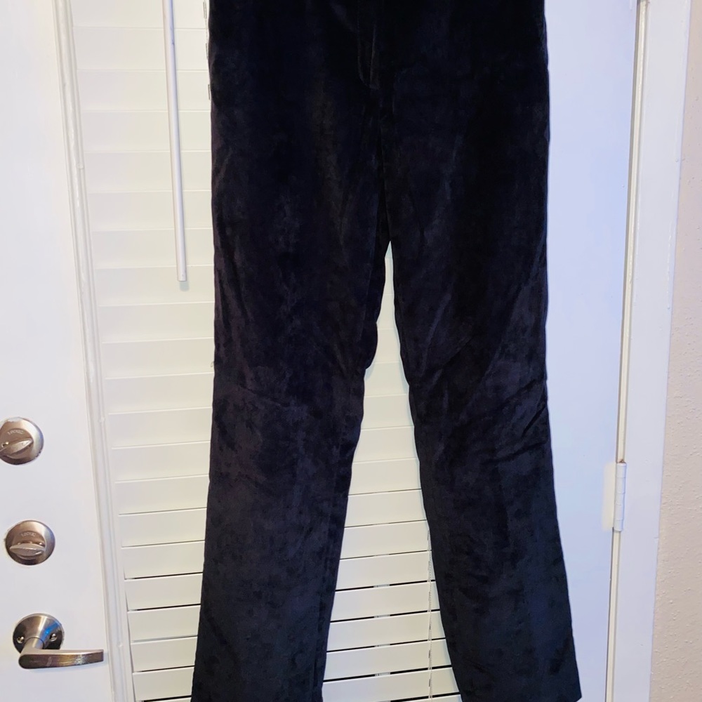 Black velvet pants